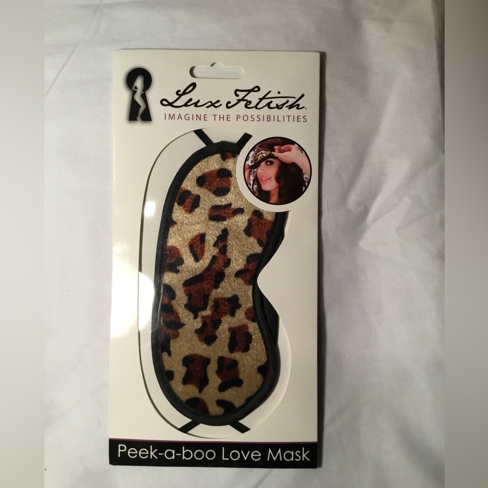 Lux Fetish Leopard Print Love Mask